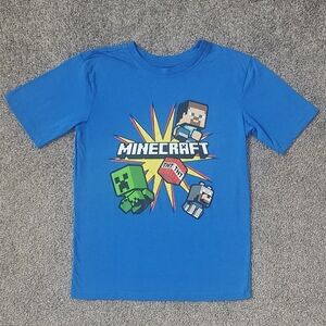 Minecraft Size Medium (7-8) Blue Short Sleeve T-shirt